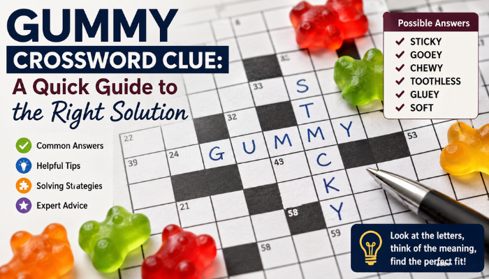gummy crossword clue